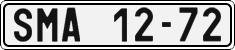 License plate of the Czech Republic, Cars (1960)