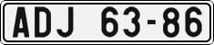 License plate of the Czech Republic, Cars (1960)
