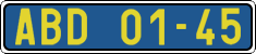 License plate of the Czech Republic, Foreign citizens and enterprises (1960)