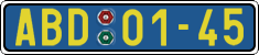 License plate of the Czech Republic, Foreign citizens and enterprises (1960)