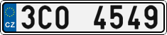 License plate of the Czech Republic, Cars (2001)