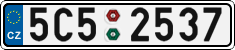 License plate of the Czech Republic, Cars (2001)