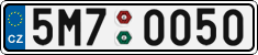 License plate of the Czech Republic, Cars (2001)
