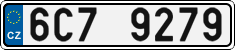 License plate of the Czech Republic, Cars (2001)