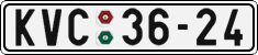 License plate of the Czech Republic, Cars (1960)