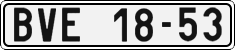 License plate of the Czech Republic, Cars (1960)