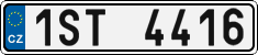 License plate of the Czech Republic, Cars (2001)