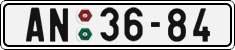 License plate of the Czech Republic, Cars (1960)