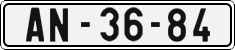 License plate of the Czech Republic, Cars (1960)