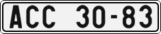 License plate of the Czech Republic, Cars (1960)