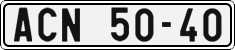 License plate of the Czech Republic, Cars (1960)