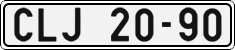 License plate of the Czech Republic, Cars (1960)