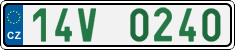 License plate of the Czech Republic, Oldtimers (2001)