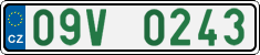License plate of the Czech Republic, Oldtimers (2001)