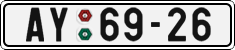 License plate of the Czech Republic, Cars (1960)