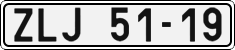 License plate of the Czech Republic, Cars (1960)