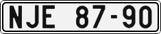 License plate of the Czech Republic, Cars (1960)