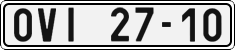 License plate of the Czech Republic, Cars (1960)