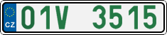 License plate of the Czech Republic, Oldtimers (2001)