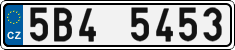 License plate of the Czech Republic, Cars (2001)