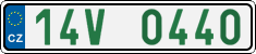 License plate of the Czech Republic, Oldtimers (2001)