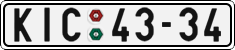 License plate of the Czech Republic, Cars (1960)