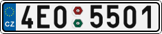 License plate of the Czech Republic, Cars (2001)