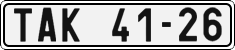 License plate of the Czech Republic, Cars (1960)