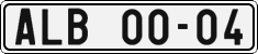 License plate of the Czech Republic, Cars (1960)