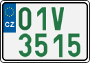 License plate of the Czech Republic, Oldtimers (2001)
