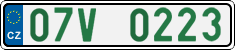 License plate of the Czech Republic, Oldtimers (2001)
