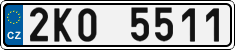 License plate of the Czech Republic, Cars (2001)