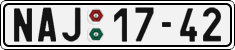License plate of the Czech Republic, Cars (1960)