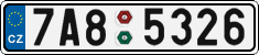 License plate of the Czech Republic, Cars (2001)