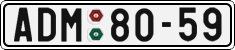 License plate of the Czech Republic, Cars (1960)