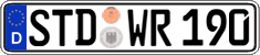 German license plate, Regular plates