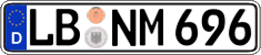 German license plate, Regular plates