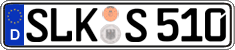 German license plate, Regular plates