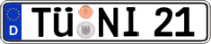 German license plate, Regular plates