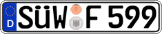 German license plate, Regular plates