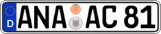 German license plate, Regular plates