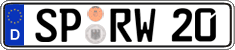 German license plate, Regular plates