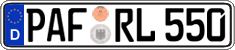 German license plate, Regular plates