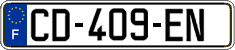 French license plate, SIV (ordinary)