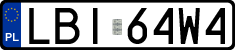 License plates of Poland, Regular car plates