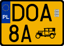License plates of Poland, Oldtimers