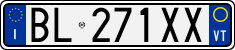 License plate of Italy, Cars (1994 year series)