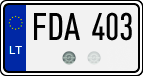 License plate of Lithuania, Cars