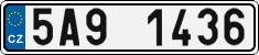 License plate of the Czech Republic, Cars (2001)