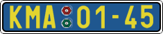 License plate of the Czech Republic, Foreign citizens and enterprises (1960)